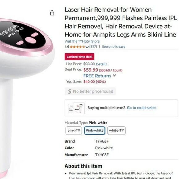 Other - IPL Permanent Hair Remover – NIB